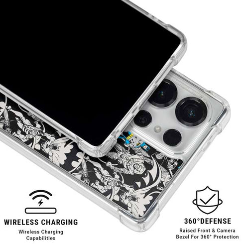 DC Comics Batman Characters Action Poses Print Galaxy S26 Ultra Clear Case
