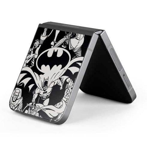 DC Comics Batman Characters Action Poses Print Galaxy Z Flip6 Skin