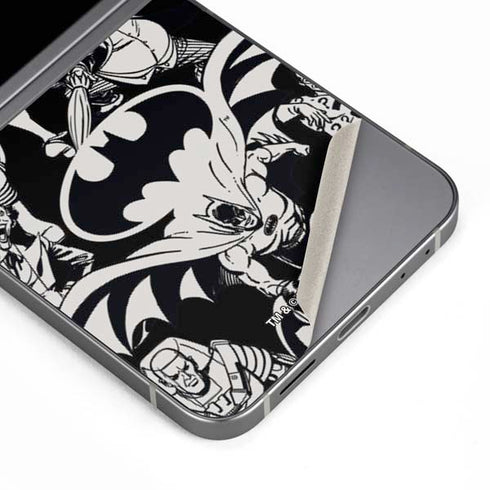 DC Comics Batman Characters Action Poses Print Galaxy Z Flip6 Skin