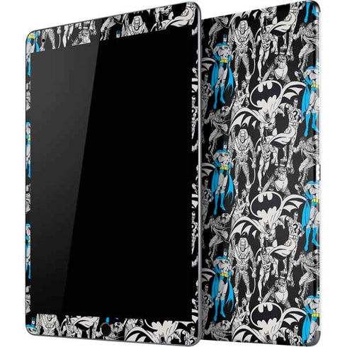 DC Comics Batman Characters Action Poses Print iPad Skins