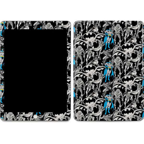 DC Comics Batman Characters Action Poses Print Apple iPad Skin
