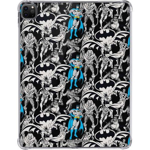 DC Comics Batman Characters Action Poses Print iPad Pro 11in (2024) Clear Case