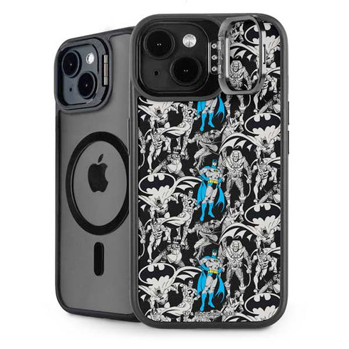 DC Comics Batman Characters Action Poses Print iPhone 14 Plus Kickstand Case