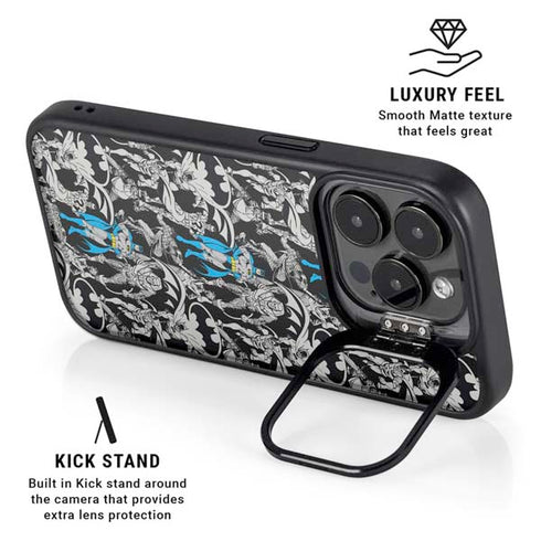 DC Comics Batman Characters Action Poses Print iPhone 14 Pro Max Kickstand Case