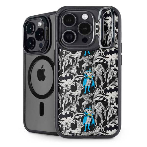 DC Comics Batman Characters Action Poses Print iPhone 15 Pro Kickstand Case