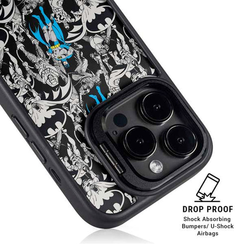 DC Comics Batman Characters Action Poses Print iPhone 15 Pro Max Kickstand Case