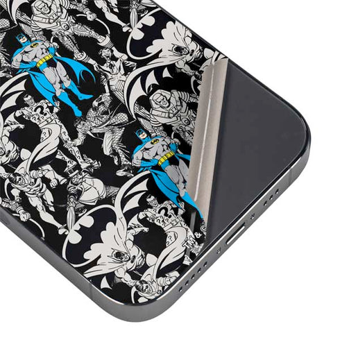 DC Comics Batman Characters Action Poses Print iPhone 15 Pro Max Skin