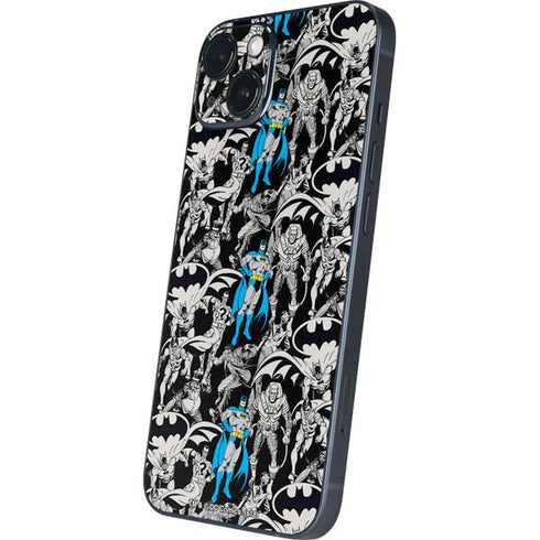 DC Comics Batman Characters Action Poses Print iPhone 15 Skin