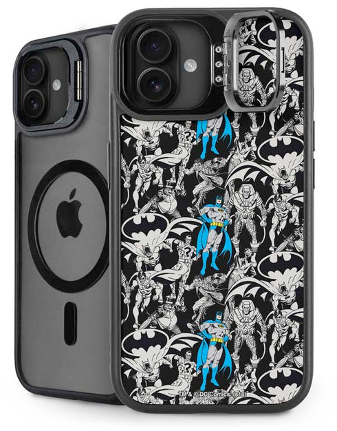 DC Comics Batman Characters Action Poses Print iPhone 16 Kickstand Case