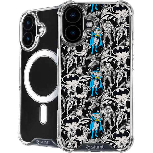 DC Comics Batman Characters Action Poses Print iPhone 16 MagSafe Case