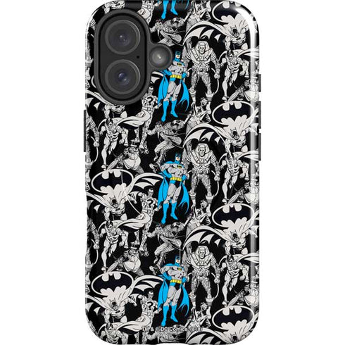 DC Comics Batman Characters Action Poses Print iPhone 16 Magsafe Impact Case