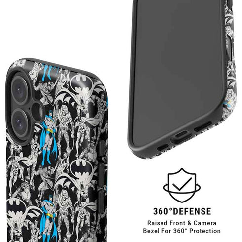 DC Comics Batman Characters Action Poses Print iPhone 16 Magsafe Impact Case