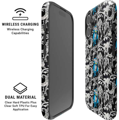 DC Comics Batman Characters Action Poses Print iPhone 16 Magsafe Impact Case