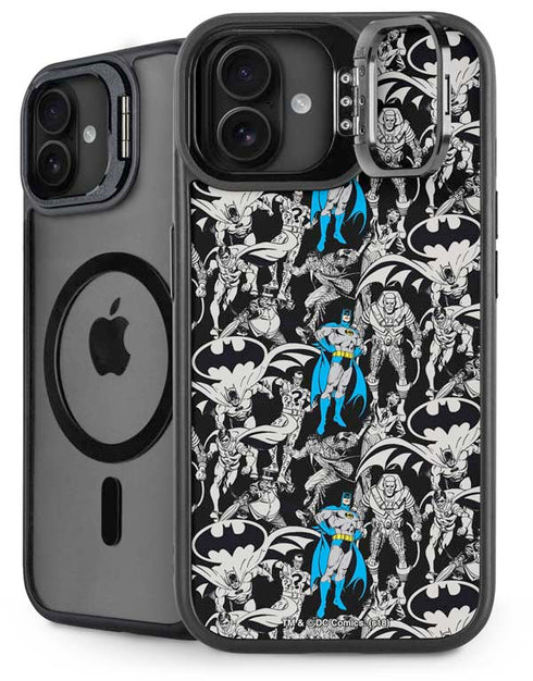 DC Comics Batman Characters Action Poses Print iPhone 16 Plus Kickstand Case