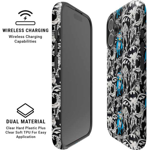 DC Comics Batman Characters Action Poses Print iPhone 16 Plus Magsafe Impact Case