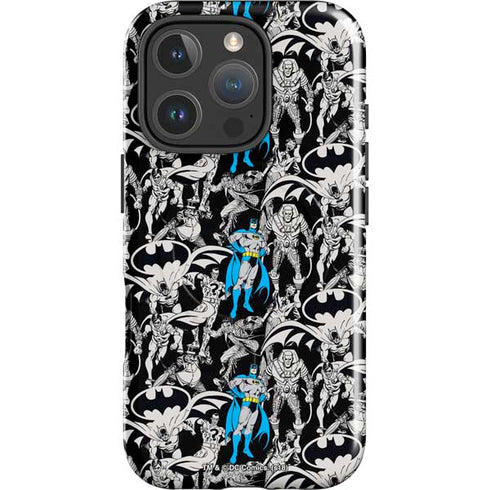 DC Comics Batman Characters Action Poses Print iPhone 16 Pro Magsafe Impact Case