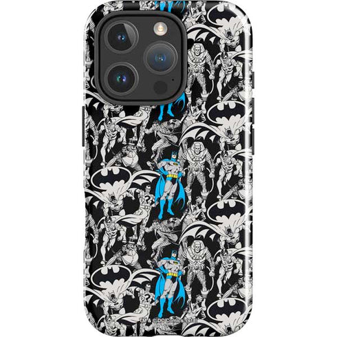 DC Comics Batman Characters Action Poses Print iPhone 16 Pro Max Impact Case