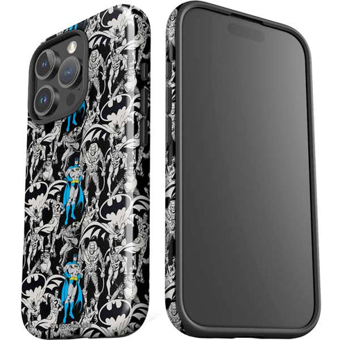 DC Comics Batman Characters Action Poses Print iPhone 16 Pro Max Impact Case