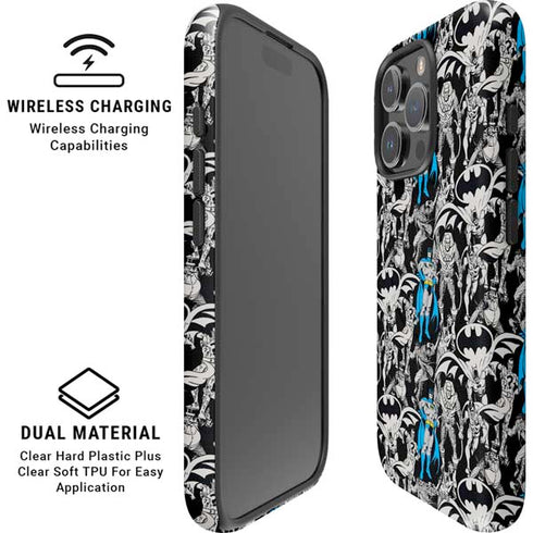 DC Comics Batman Characters Action Poses Print iPhone 16 Pro Max Magsafe Impact Case