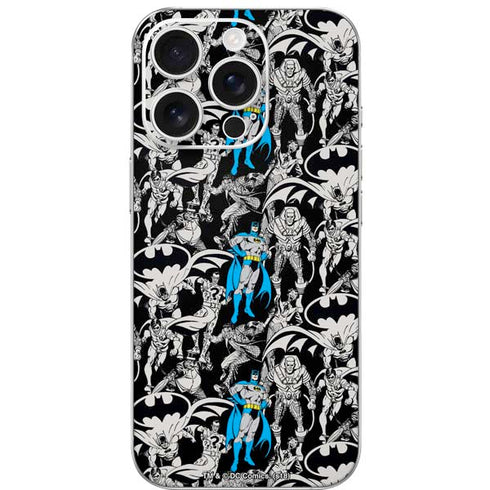 DC Comics Batman Characters Action Poses Print iPhone 16 Pro Skin