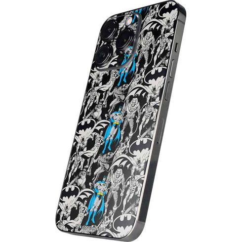 DC Comics Batman Characters Action Poses Print iPhone 16 Pro Skin