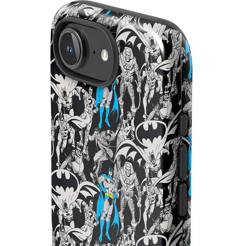 DC Comics Batman Characters Action Poses Print iPhone 16e Impact Case