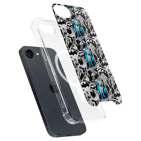 DC Comics Batman Characters Action Poses Print iPhone 16e MagSafe Case