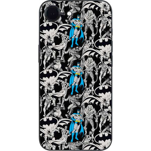 DC Comics Batman Characters Action Poses Print iPhone 16e Skin