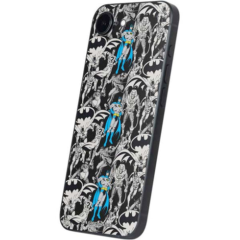 DC Comics Batman Characters Action Poses Print iPhone 16e Skin