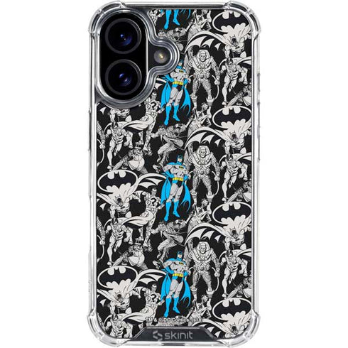 DC Comics Batman Characters Action Poses Print iPhone 17 Clear Case