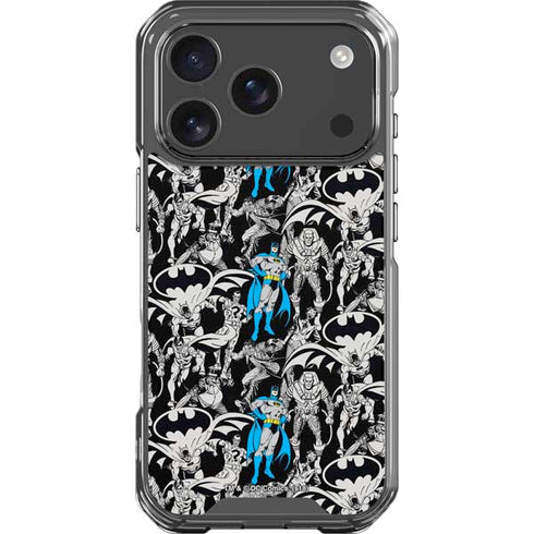 DC Comics Batman Characters Action Poses Print iPhone 18 Pro Clear Case