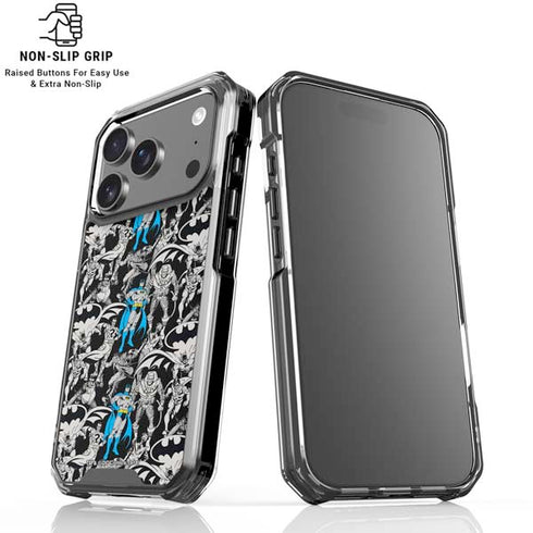DC Comics Batman Characters Action Poses Print iPhone 18 Pro Clear Case