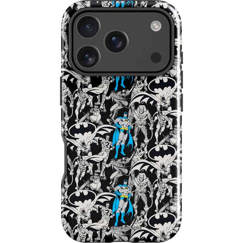 DC Comics Batman Characters Action Poses Print iPhone 18 Pro Impact Case
