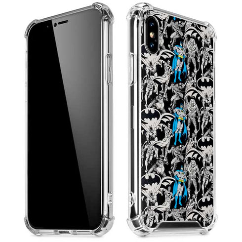 DC Comics Batman Characters Action Poses Print iPhone X/XS Clear Case