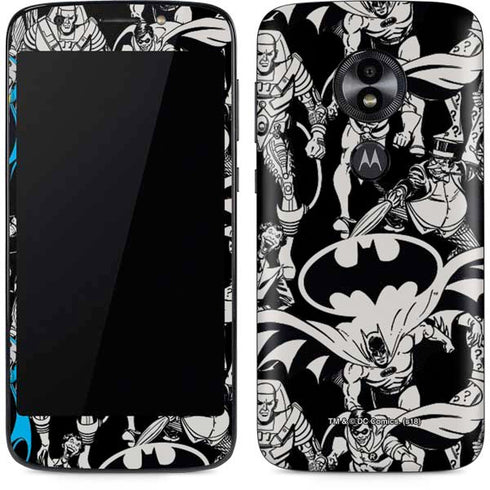 DC Comics Batman Characters Action Poses Print Moto E5 Play Skin