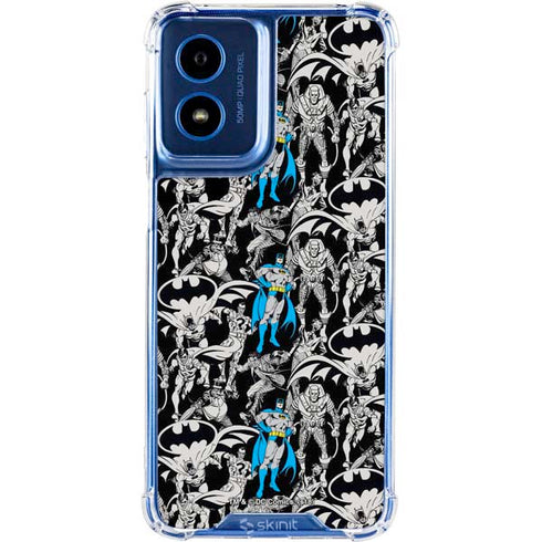 DC Comics Batman Characters Action Poses Print Moto G 5G (2024) Clear Case