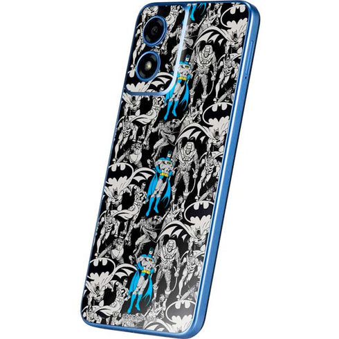 DC Comics Batman Characters Action Poses Print Moto G Play 4G (2024) Skin