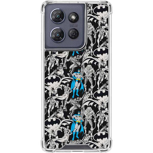 DC Comics Batman Characters Action Poses Print Moto G Play 5G (2025) Clear Case