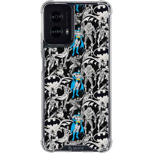 DC Comics Batman Characters Action Poses Print Moto G Power 5G (2024) Clear Case