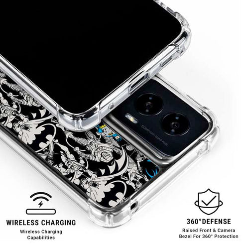 DC Comics Batman Characters Action Poses Print Moto G Power 5G (2024) Clear Case