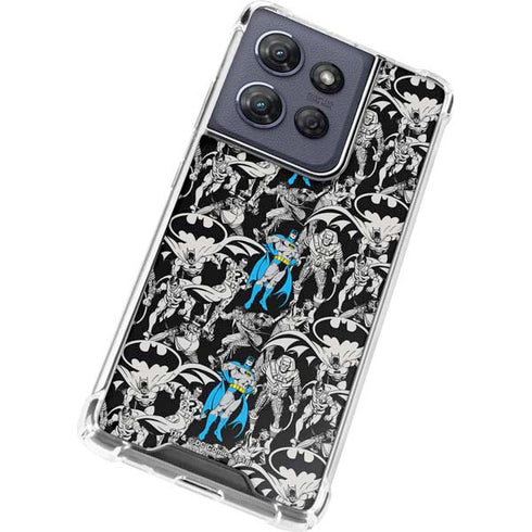 DC Comics Batman Characters Action Poses Print Moto G Power 5G (2025) Clear Case