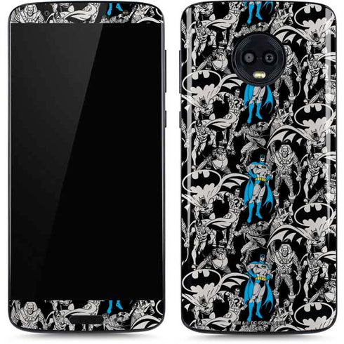 DC Comics Batman Characters Action Poses Print Moto G6 Skin