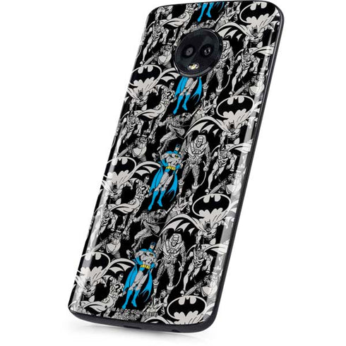 DC Comics Batman Characters Action Poses Print Moto G6 Skin
