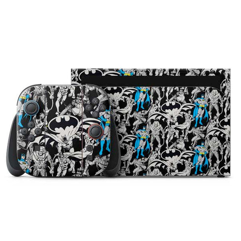 DC Comics Batman Characters Action Poses Print Nintendo Switch 2 (2025) with Joy-Con Skin