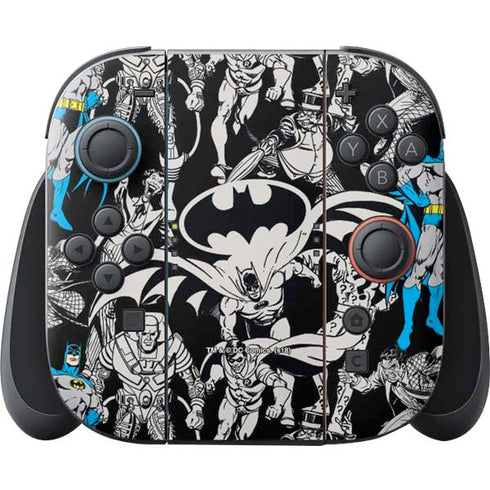 DC Comics Batman Characters Action Poses Print Nintendo Switch 2 (2025) Joy-Con Controller Skin
