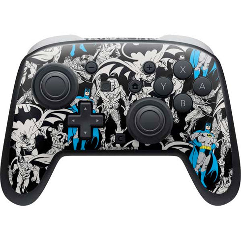 DC Comics Batman Characters Action Poses Print Nintendo Switch 2 (2025) Pro Controller Skin