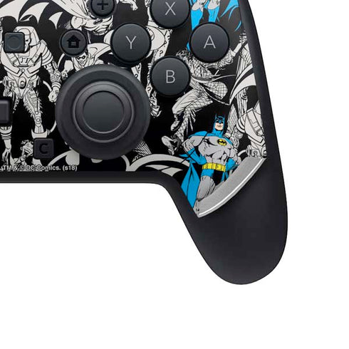 DC Comics Batman Characters Action Poses Print Nintendo Switch 2 (2025) Pro Controller Skin