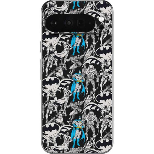 DC Comics Batman Characters Action Poses Print Pixel 9 Pro XL Skin