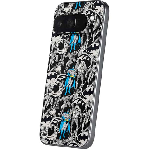 DC Comics Batman Characters Action Poses Print Pixel 9 Pro XL Skin