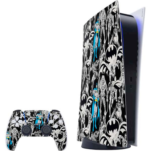 DC Comics Batman Characters Action Poses Print PlayStation PS5 Skins